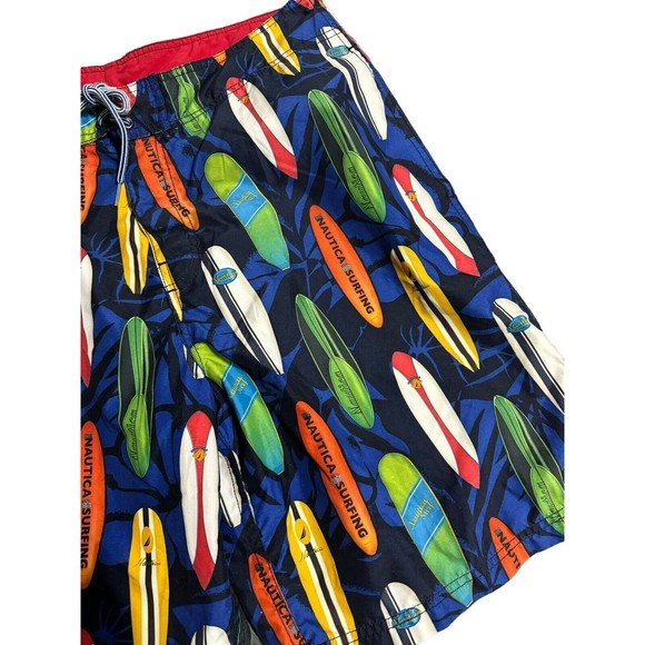 Nautica Men's 36W Swim Trunks Board Shorts Surfboard Pattern Inside&Out Pockets - Picture 3 of 12